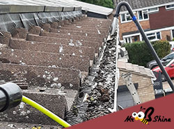 before gutter cleaning in bedford