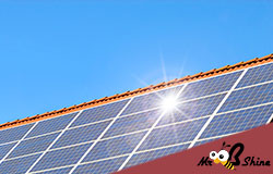 clean sparkling solar panels in bedfordshire